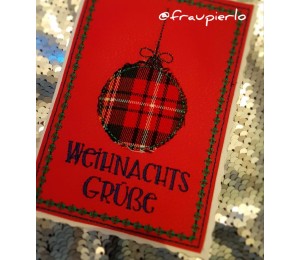 Stickdatei - ITH Postkarte Glitterkugel